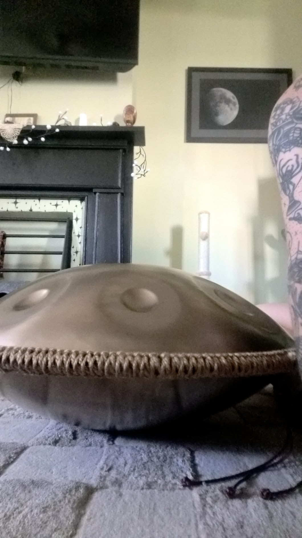 14 Inch 15 Notes D Major Steel Tongue Drum,Premium Adult's Music Hand Drum Instrument,Clean Clear Ethereal Sounds,Purple customer photo 1