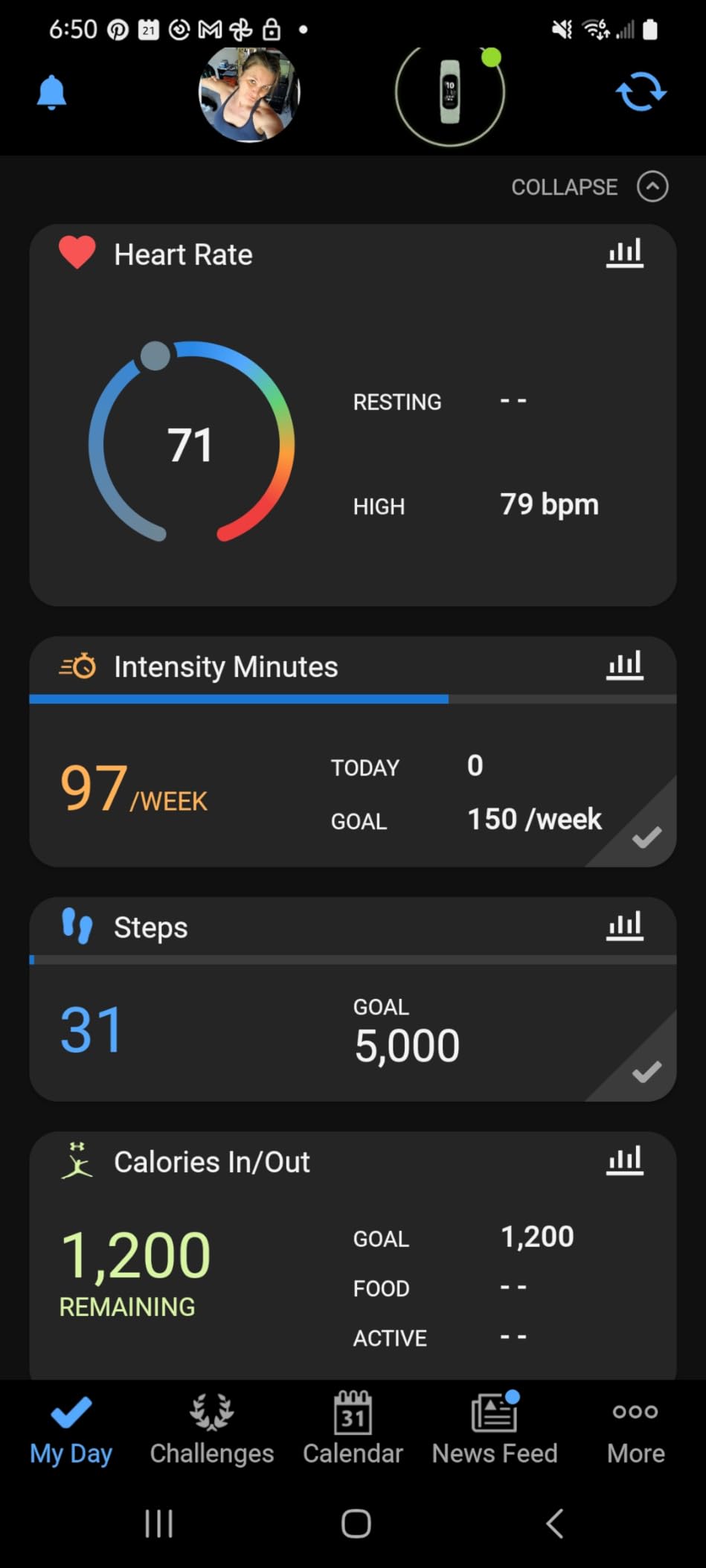 Garmin vivosmart 5, Fitness Tracker, Long-Lasting Battery, Simple Design, Black customer photo 1