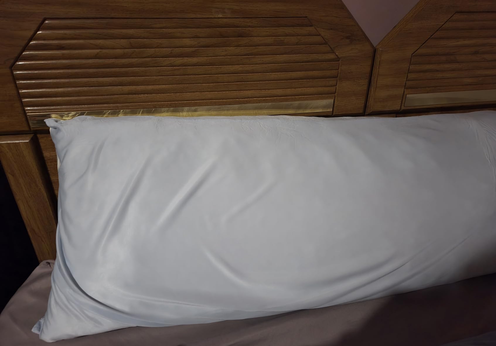 WhatsBedding Memory Foam Body Pillow with Removable Pillowcase - Fluffy Body Pillows for Adults - Large Long Bed Pillows for Sleeping - White customer photo 2