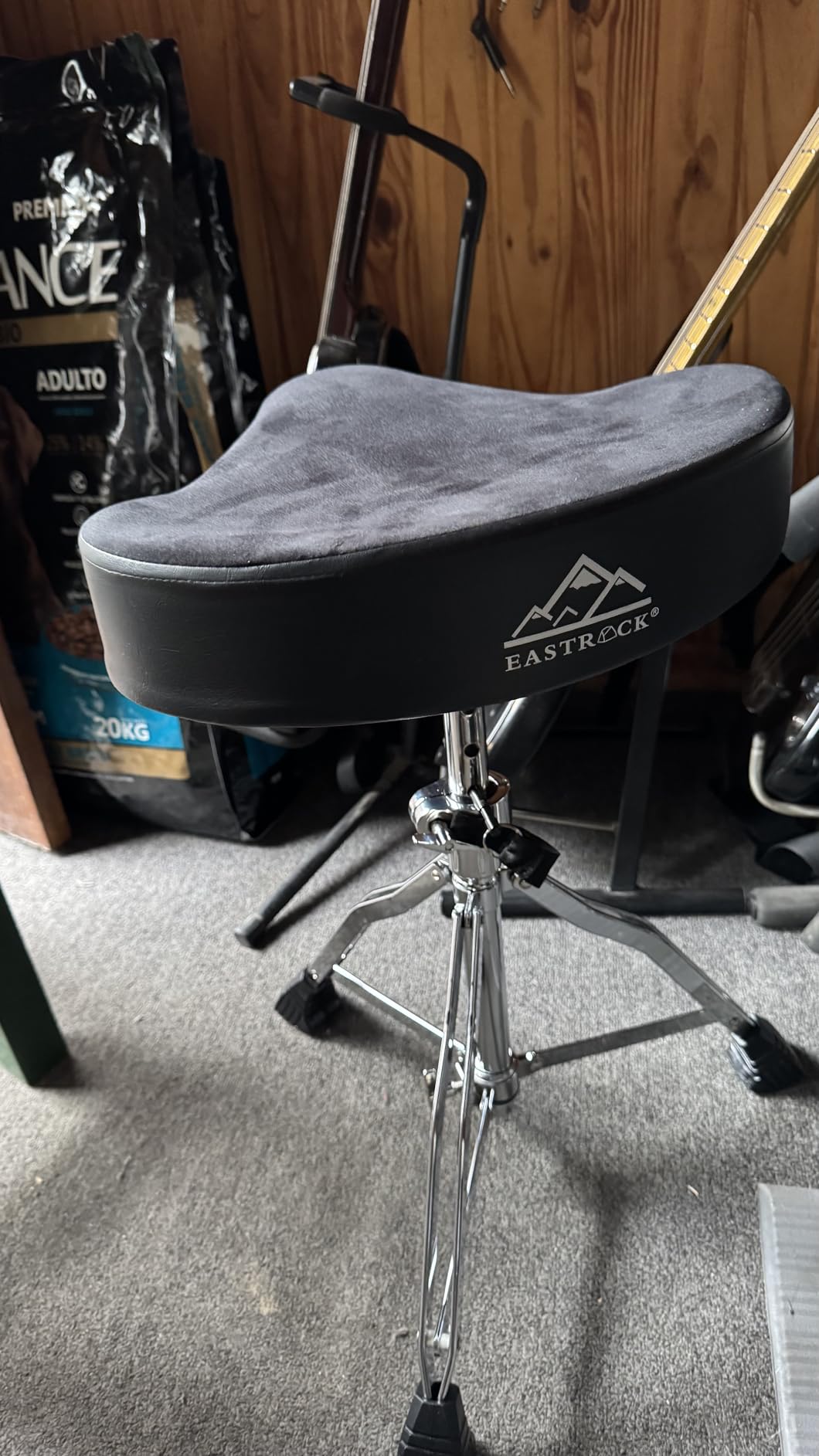 EASTROCK Drum Throne Drum Seat Height Adjustable, Padded Drum Stools Motorcycle Style Drum Chair with Anti-Slip Feet customer photo 2
