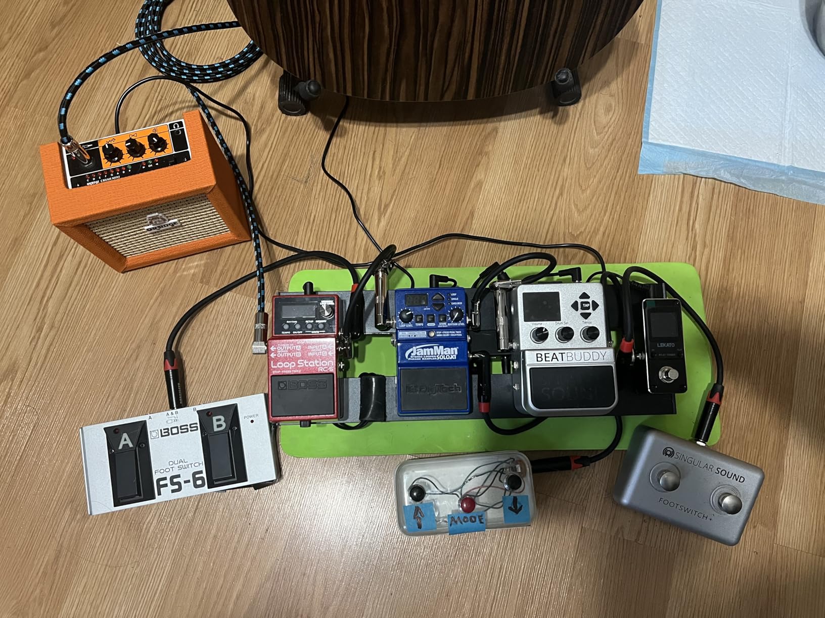 LEKATO Guitar Tuner Pedal with True Bypass, Chromatic Tuner Pedal for Electric Guitar and Bass, Color Display Tuning Pedal with Mute, Pitch and Flat Tuning customer photo 2