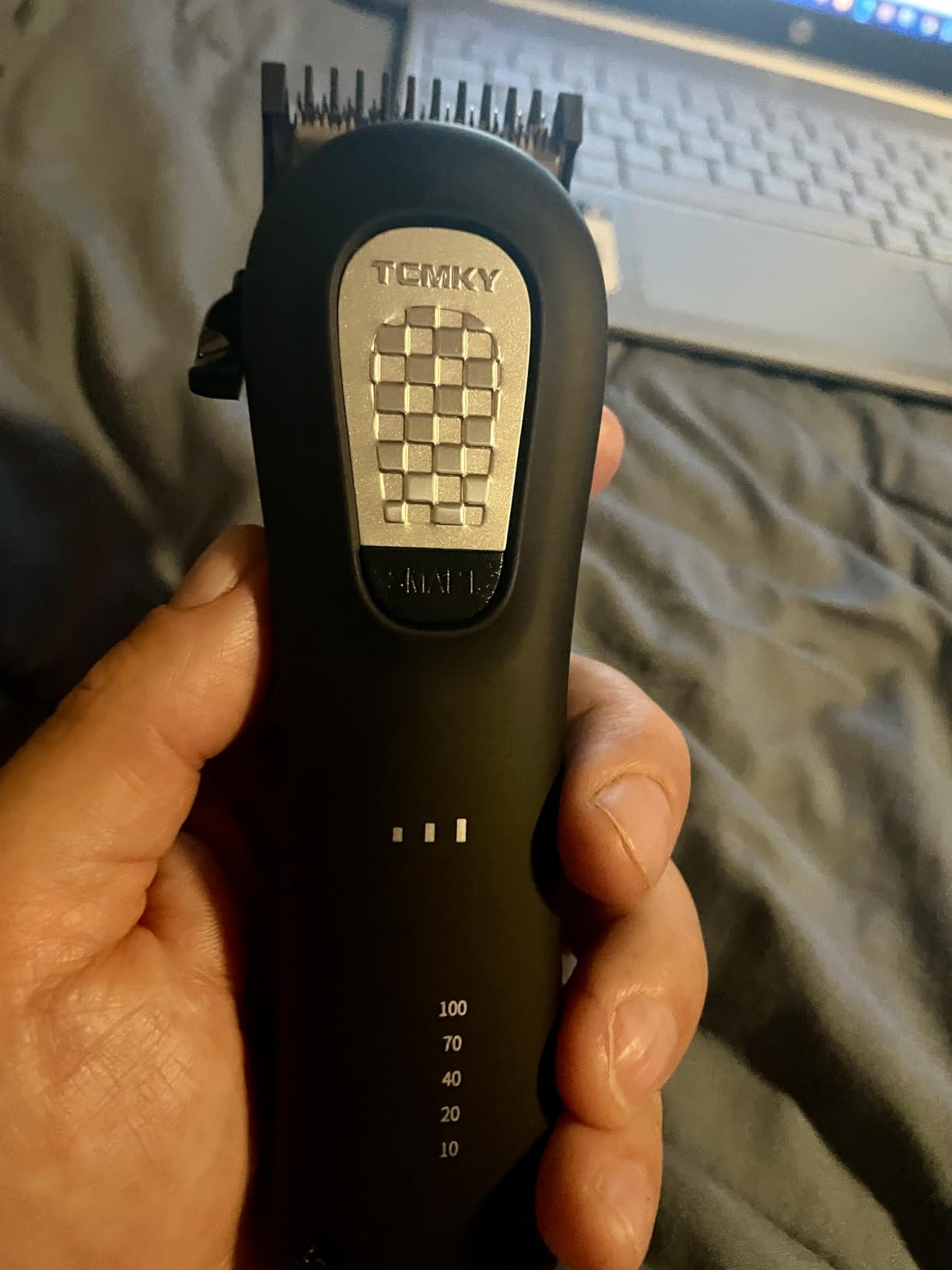TCMKY Hair Clippers for Men Professional Clippers for Men Cordless & Corded Barber Clippers for Hair Cutting & Grooming. Rechargeable Hair Trimmer Kit for Household (Red) customer photo 2