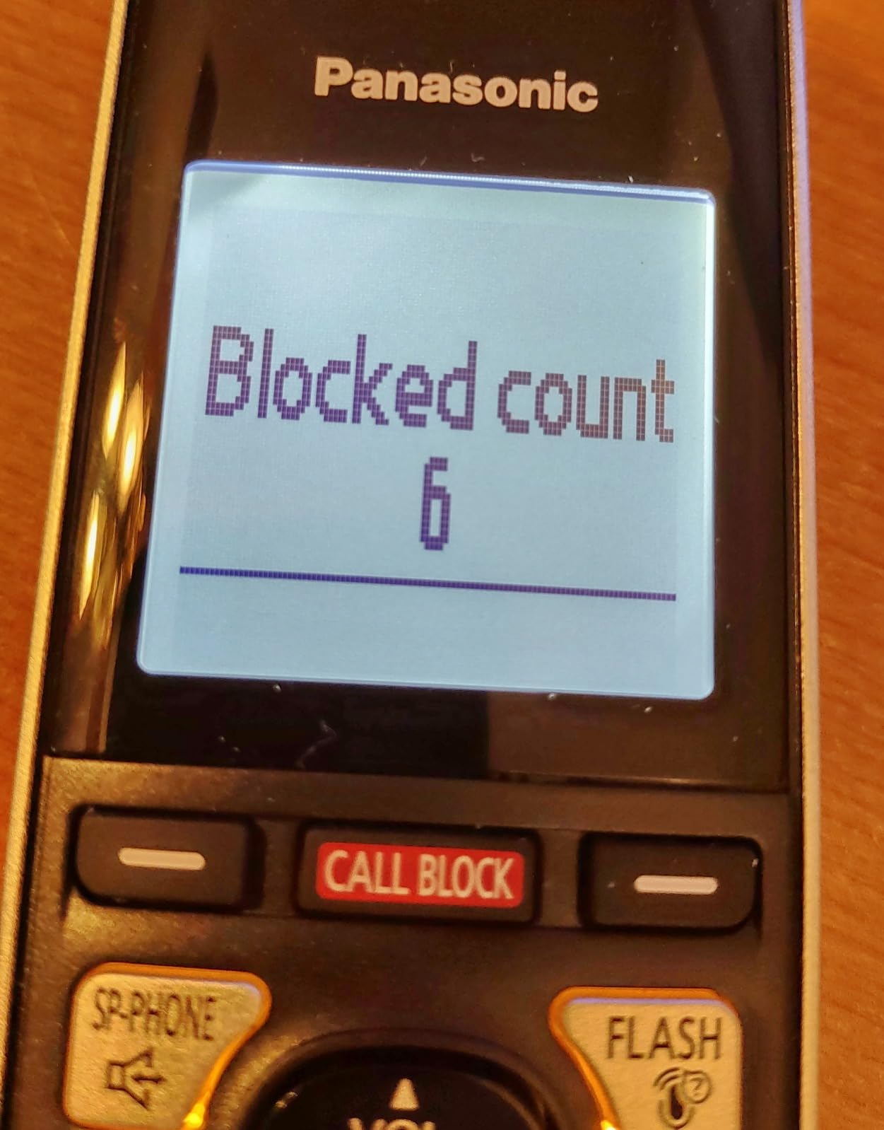 Panasonic Cordless Phone with Answering Machine, Advanced Call Block, Link2Cell Bluetooth, One-Ring Scam Alert, 2-Way Recording, Spam/Robocall Protection & 5 Handsets - KX-TGF975B (Black/Silver Trim) customer photo 2