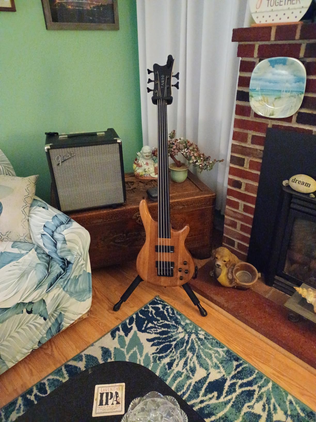 TARIO Fretless 5 String Electric Bass, Bolt-On Maple Neck, Basswood Body customer photo 1
