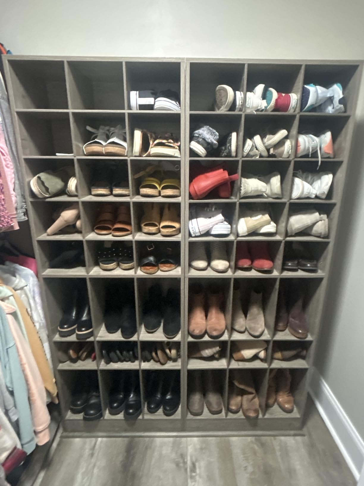 Tribesigns 10-Tier Shoe Storage Cabinet, White Wooden Shoe Rack with 30 Cubbies, Freestanding Tall Entryway Shoe Organizer for Closet, Entryway, Living Room customer photo 1