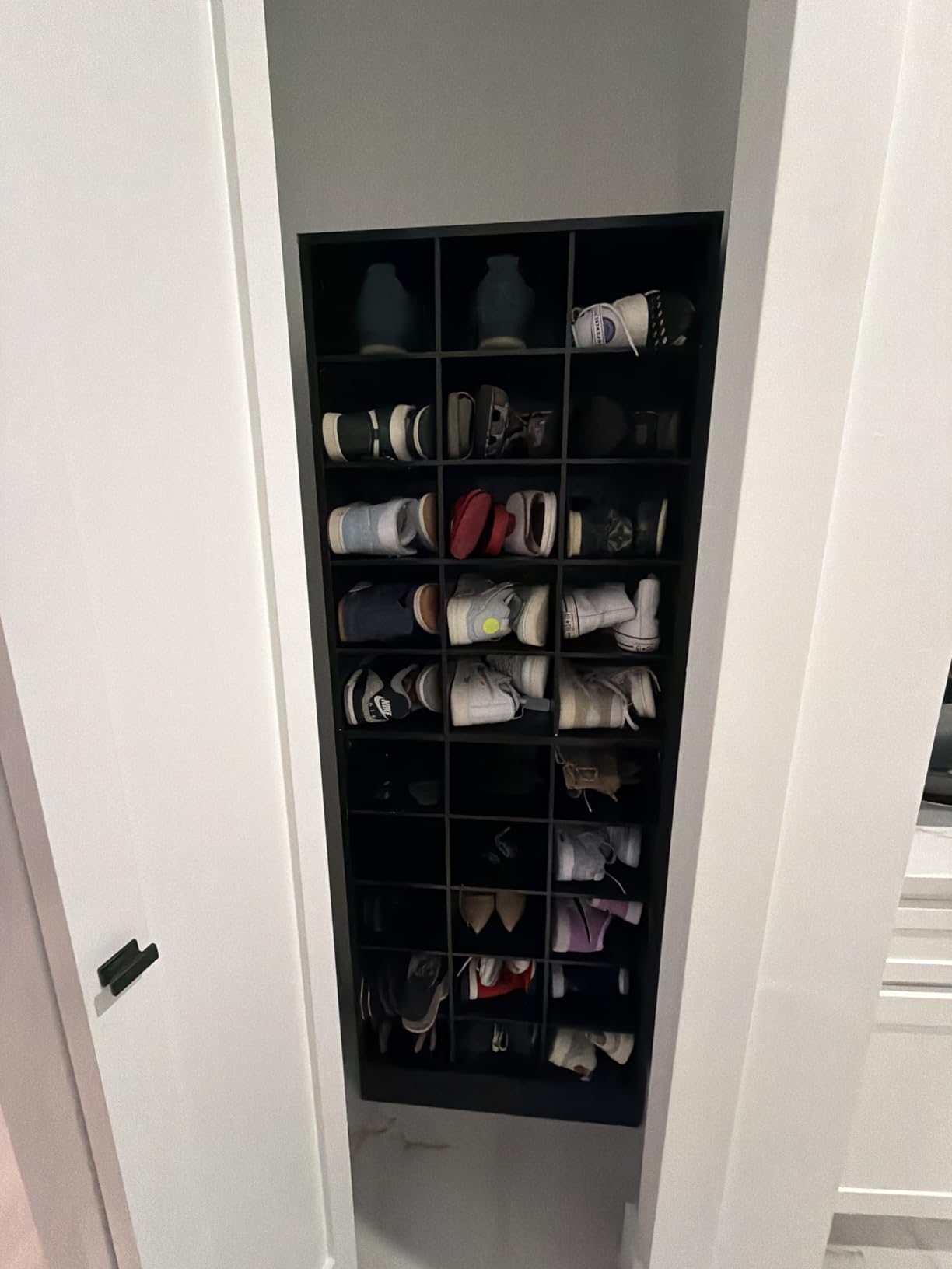 Tribesigns 10-Tier Shoe Storage Cabinet, White Wooden Shoe Rack with 30 Cubbies, Freestanding Tall Entryway Shoe Organizer for Closet, Entryway, Living Room customer photo 2