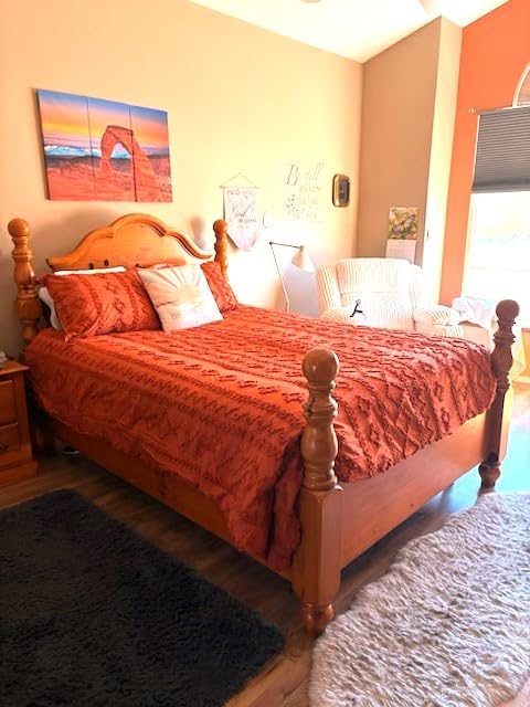 Bedsure Tufted Boho Comforter Set Queen Size - Beige Boho Bed Set, GentleSoft 3 Pieces Farmhouse-Style Embroidery Bedding, Gifts for Woman, Soft Jacquard Kids Queen Comforter for All Seasons customer photo 2