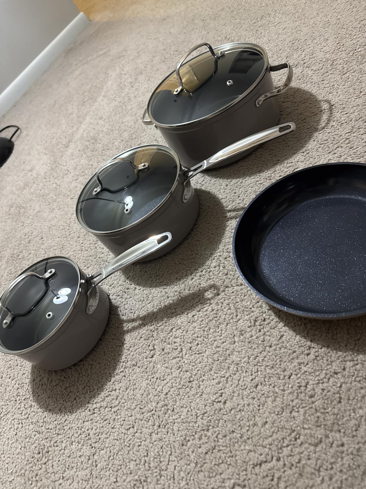 Nuwave Healthy Duralon Blue Ceramic Nonstick 12pc Cookware Set, Diamond Infused Scratch-Resistant, PFAS Free, Dishwasher & Oven Safe, Induction Ready customer photo 1
