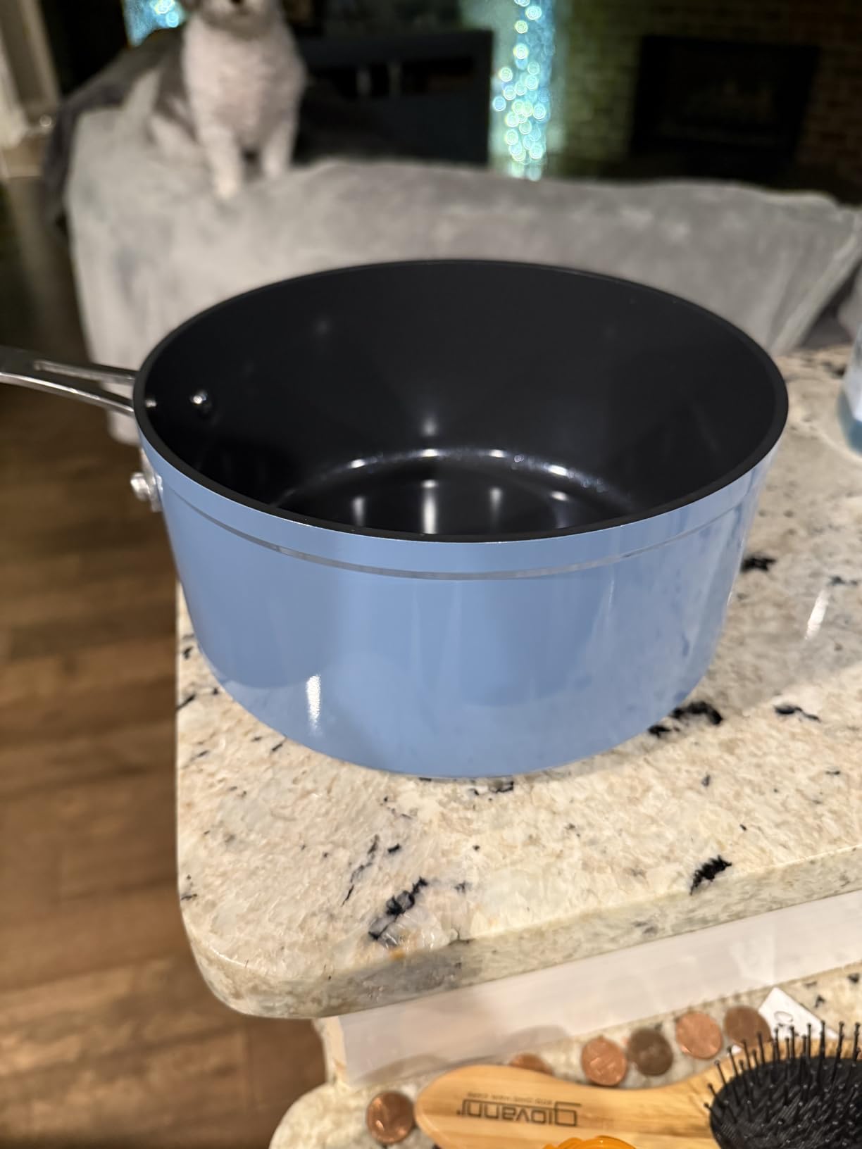 Nuwave Healthy Duralon Blue Ceramic Nonstick 12pc Cookware Set, Diamond Infused Scratch-Resistant, PFAS Free, Dishwasher & Oven Safe, Induction Ready customer photo 2