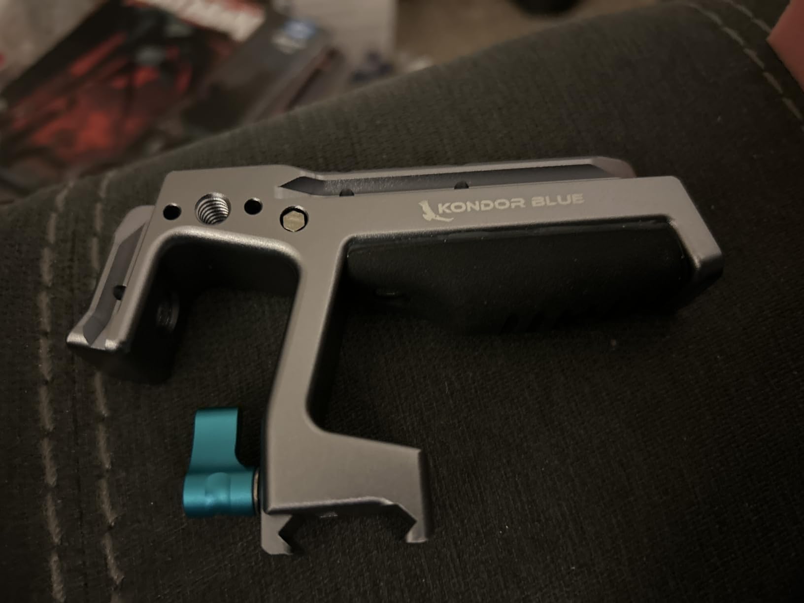 KONDOR BLUE | Talon XL NATO Top Handle with REC Trigger for Camera Cages | Dual NATO Rail, 3/8-16 ARRI-Style Mounts, Cold Shoe Slots, Ergonomic Grip, Bubble Level | Black customer photo 2