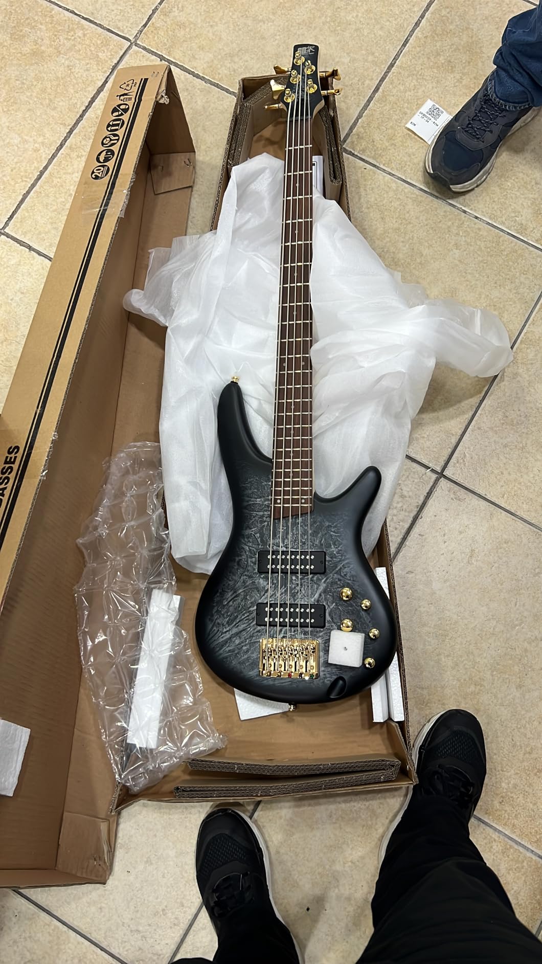 Ibanez SR Standard 5-String Electric Bass Guitar - Black Ice Frozen Matte customer photo 1