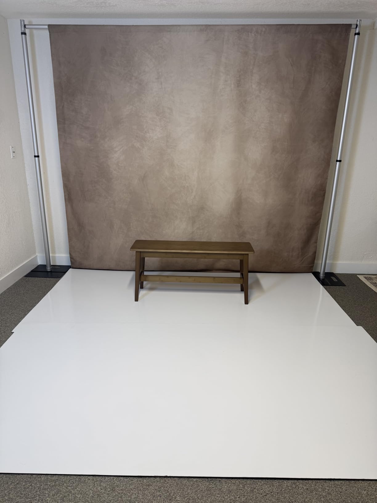 Abstract Professional Photography Backdrop for Portrait Photo Props Booth Background Photoshoot Studio with Polyester Fabric Roller Pocket on Top (8x10ft, Beige, No Stand) customer photo 2