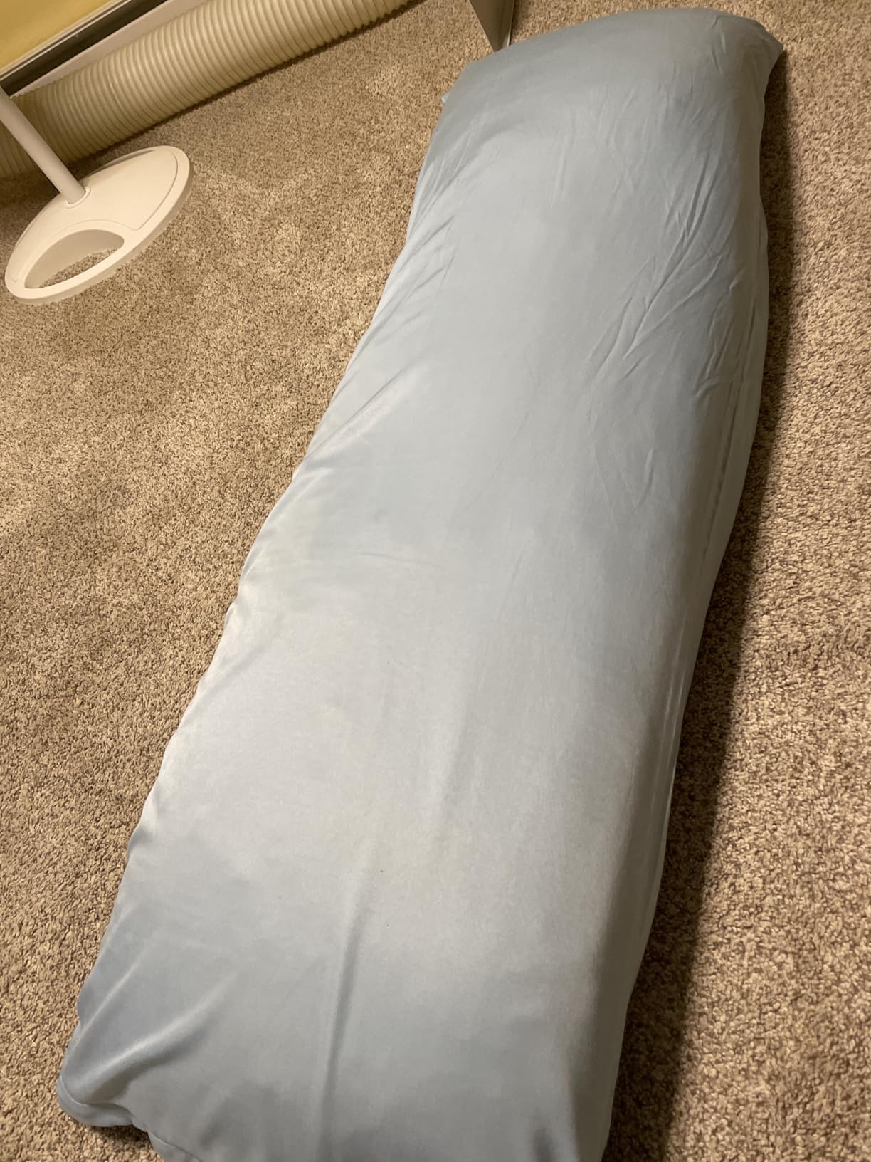 YZ HOME Cooling Body Pillow for Adults- Pillow Insert with Shredded Blue Memory Foam, Soft Support for Side Sleepers, Pregnant Women, Back Pain Relief, Washable Pillowcase (20x54 Inch, Grey) customer photo 1