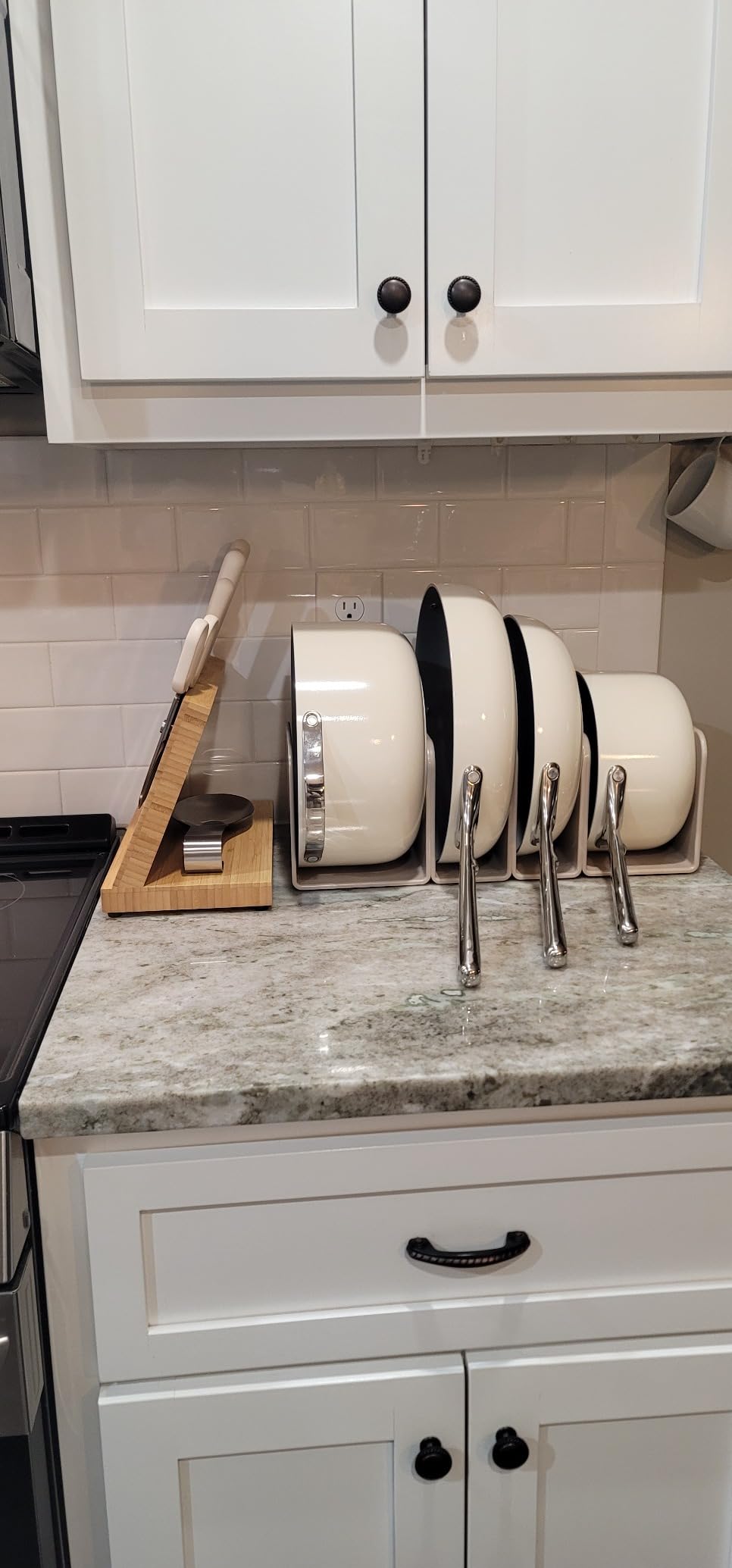 Caraway 5 Piece Knife Set - Premium German Steel Blade Kitchen Knives - Ergonomic Handles - No Microplastics - Navy customer photo 1