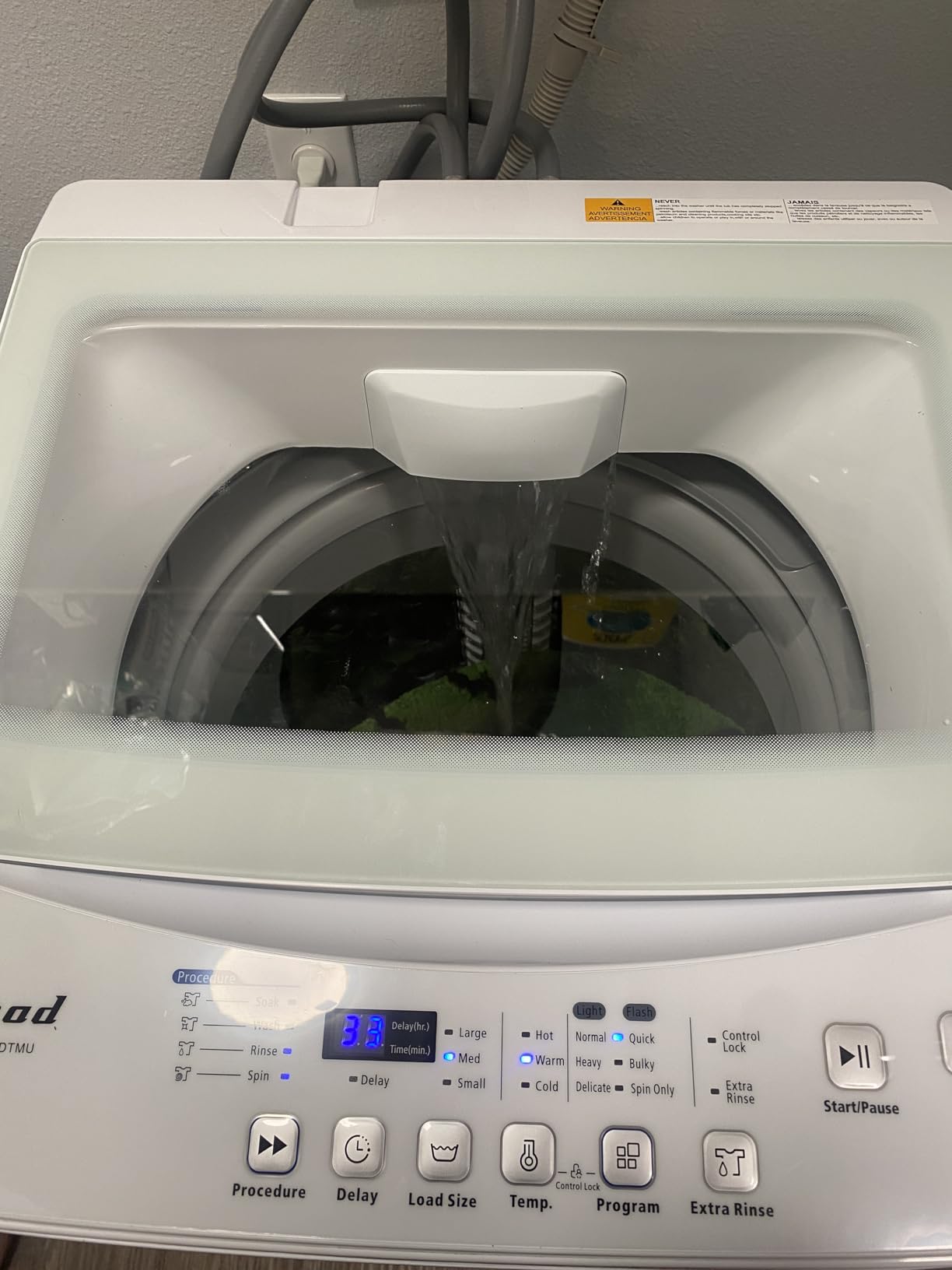 SMETA Front Load Washing Machine with Steam, 4.6 cu.ft., Smart 12+ Wash Cycles, 27