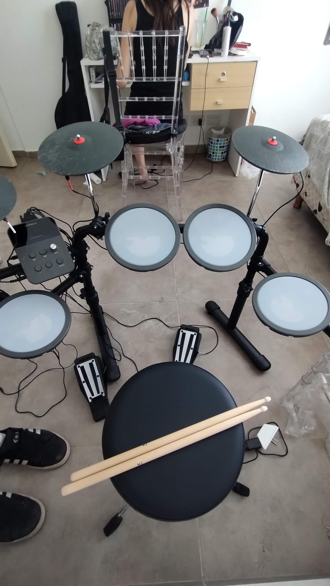 HAMPBACK MK-0 Electric Drum Set with 7
