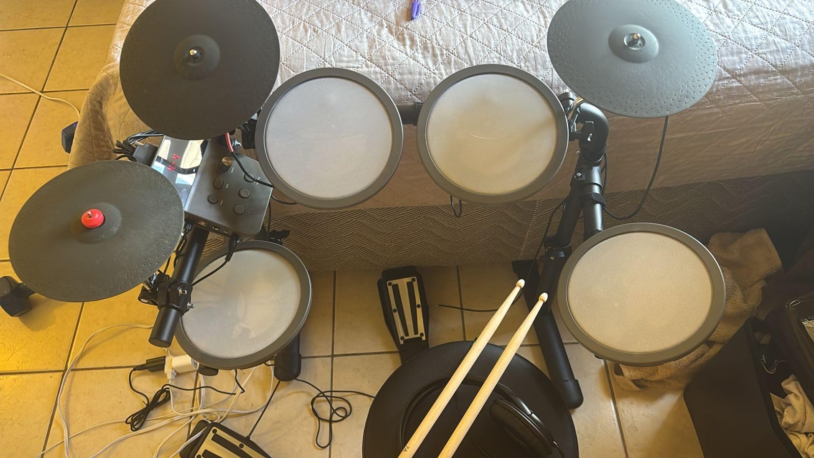 HAMPBACK MK-0 Electric Drum Set with 7