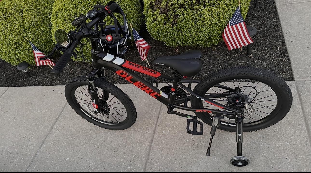 Glerc 20 24 26 Inch Kids Bike, Kids Mountain Bike for Boys and Girls Ages 6+, 21-Speed Skyline Bicycle with Front Suspension and Disc Brakes customer photo 2