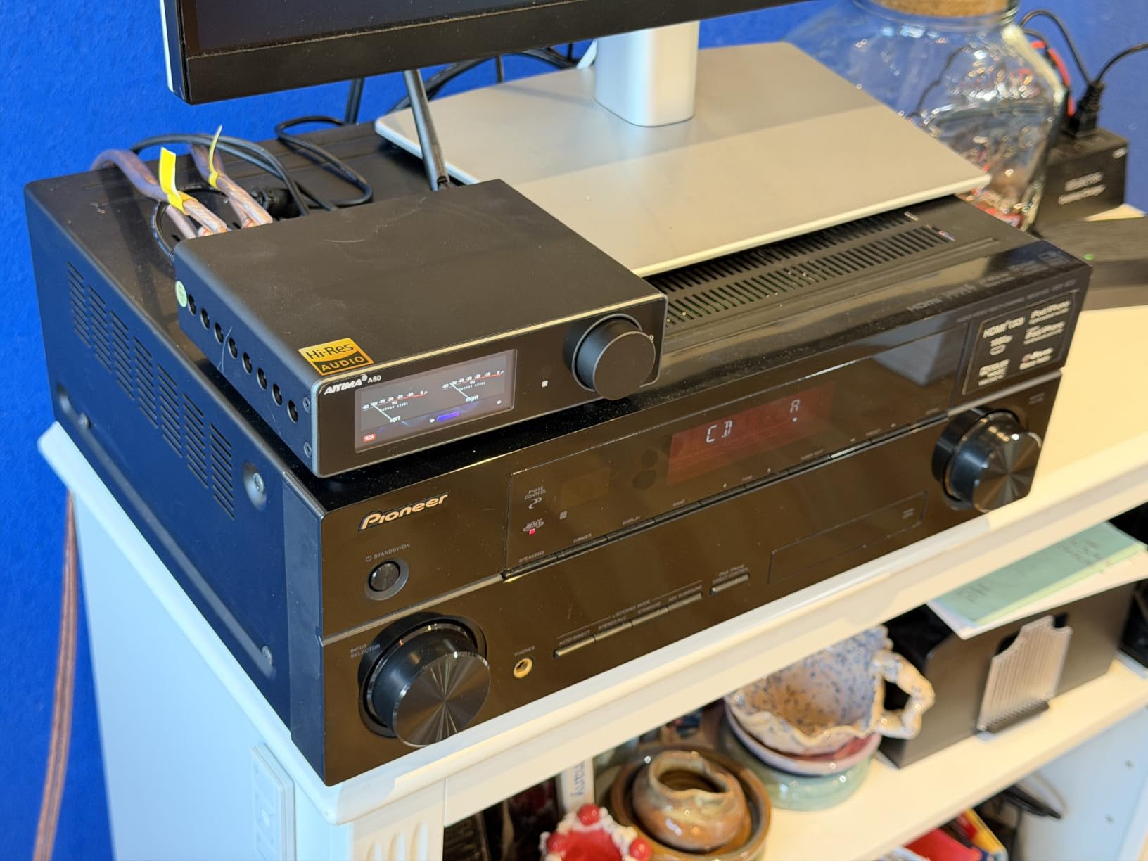 AIYIMA A80 Bluetooth Stereo Amplifier DAC HiFi Home Audio Component TPA3255 with PFFB, 2 Channel Hi-Res Class D Power Amp | PC-USB COA Opt Inputs, Digital VU Meter | Pre-Out | TRS Balanced Input | Tone customer photo 1