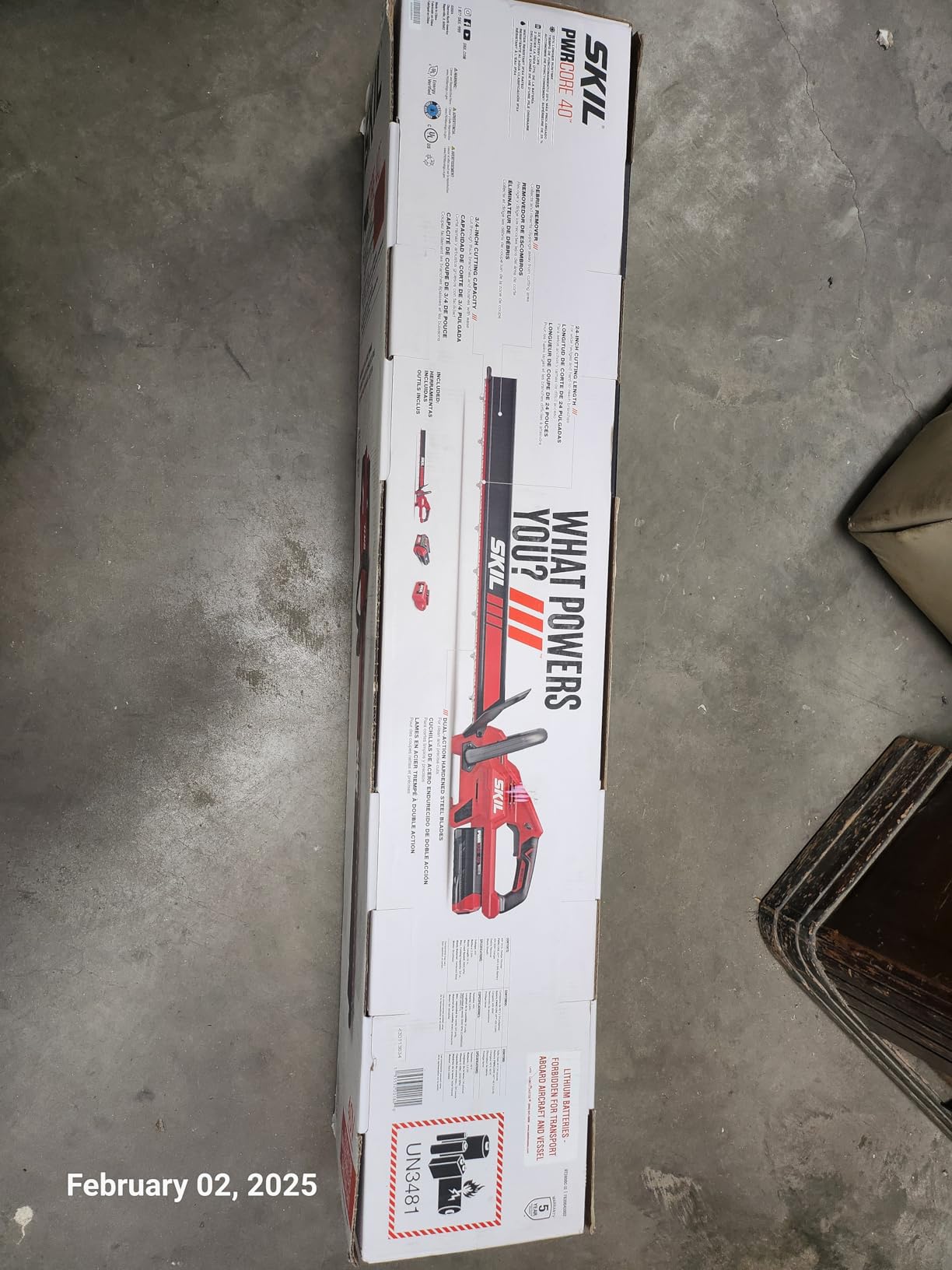 SKIL PWR CORE 40 Brushless 40V 24-Inch Hedge Trimmer Kit, Includes 2.0Ah Battery and 60W Charger - HT2400C-11 customer photo 2