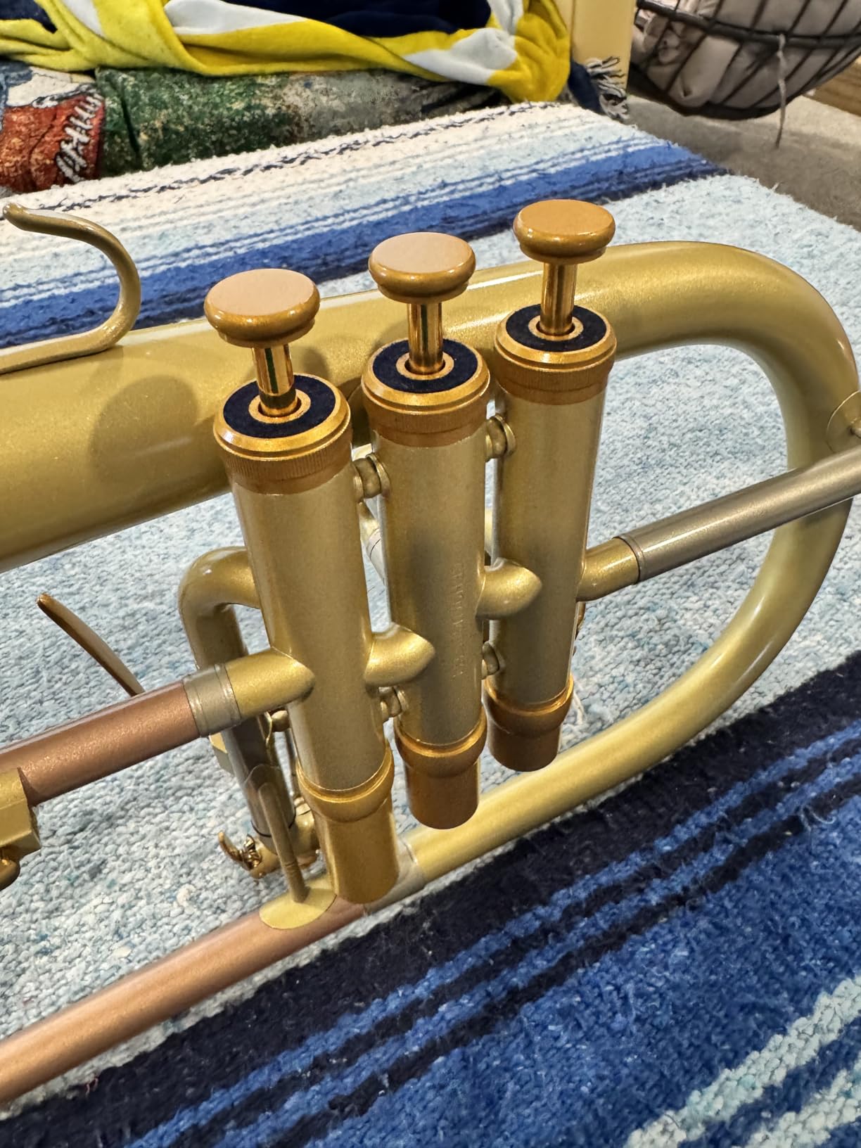 FH8390 flugelhorn jazz model with 155mm brass bell 3rd Valve trigger nickel silver slides matte finish light case mouthpiece for intermediate players high school band (FH-8390) customer photo 1