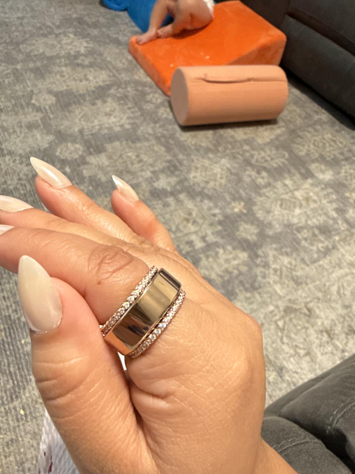COLMI R02 Smart Ring, Smart Ring for Women and Men, No Subscription Fee, with a Charging Case, Supports Heart Rate, Blood Oxygen, Sleep Health Monitoring (Rose Gold, 8#) customer photo 2