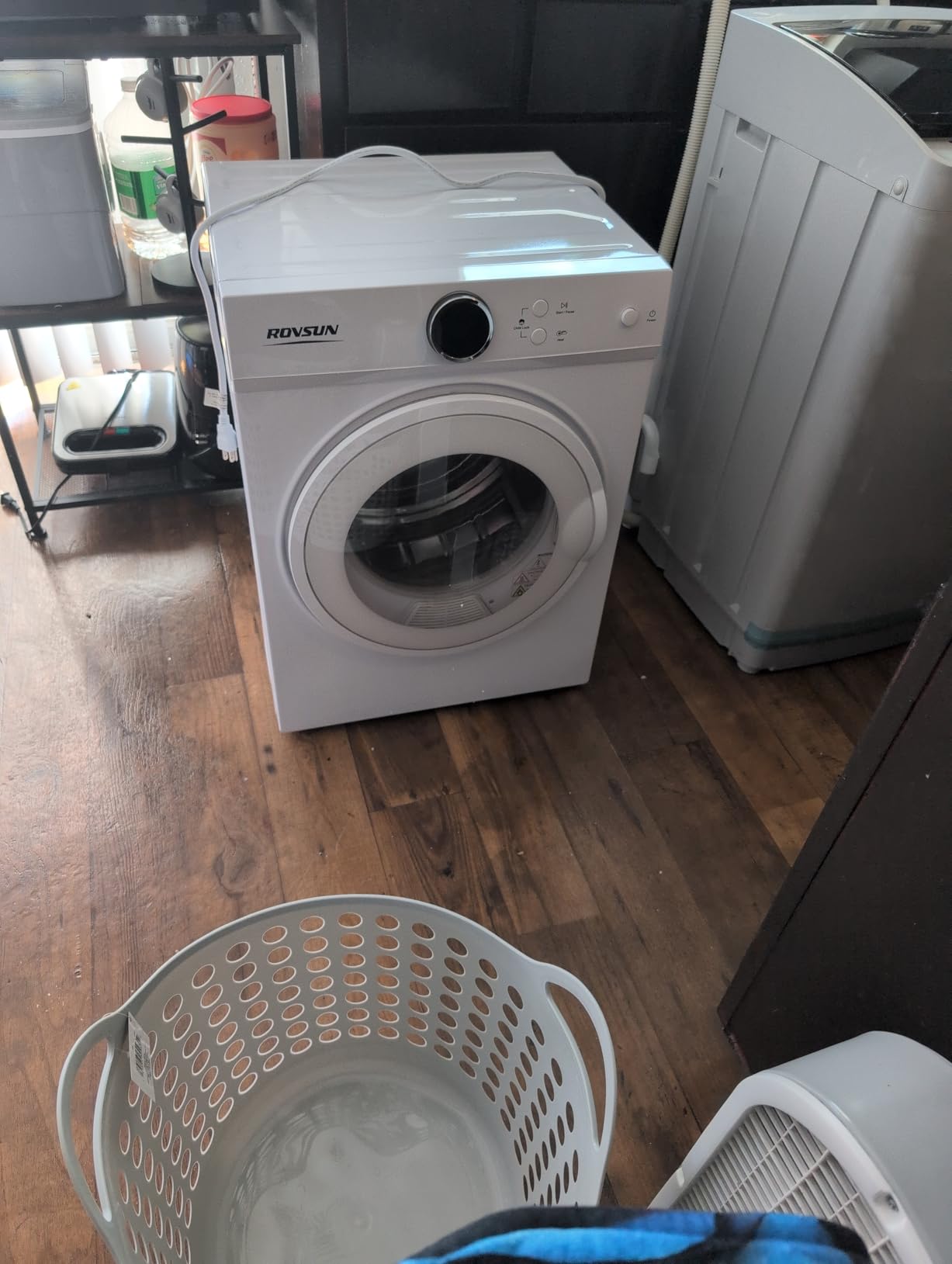 ROVSUN 1.8 Cu.Ft Portable Clothes Dryer, 1020W High End Front Load Electric Dryer, Compact Laundry Dryer with Electronic Screen Control & Stainless Steel Tub for Apartment, Home customer photo 2