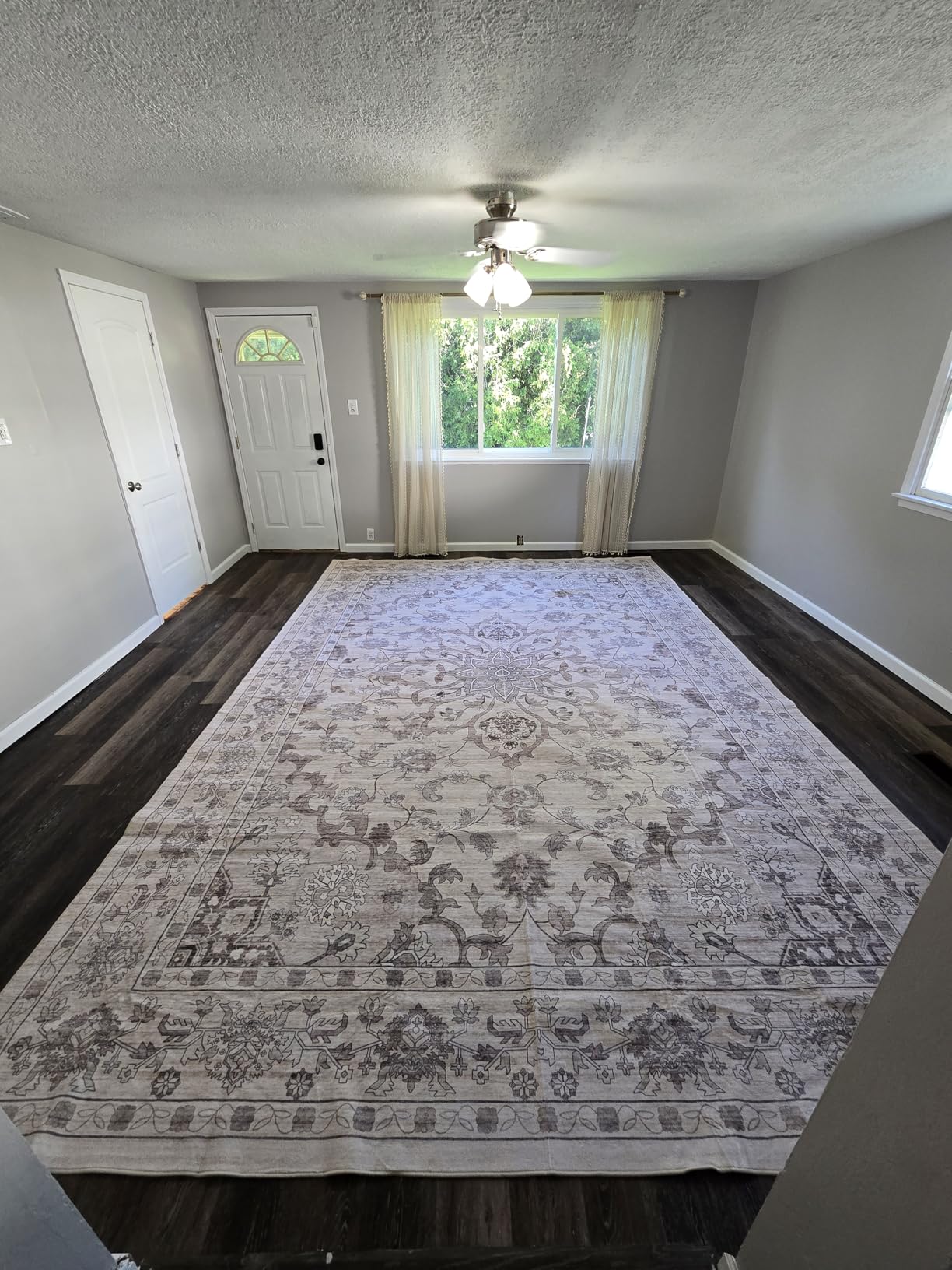 5x7 Area Rugs Living Room Rug: Washable Vintage Boho Rug No Slip Stain Resistant Soft Carpet Indoor Floor Floral Large Carpets for Bedroom Dining Room Farmhouse Nursery Hallway Home Office Beige customer photo 2