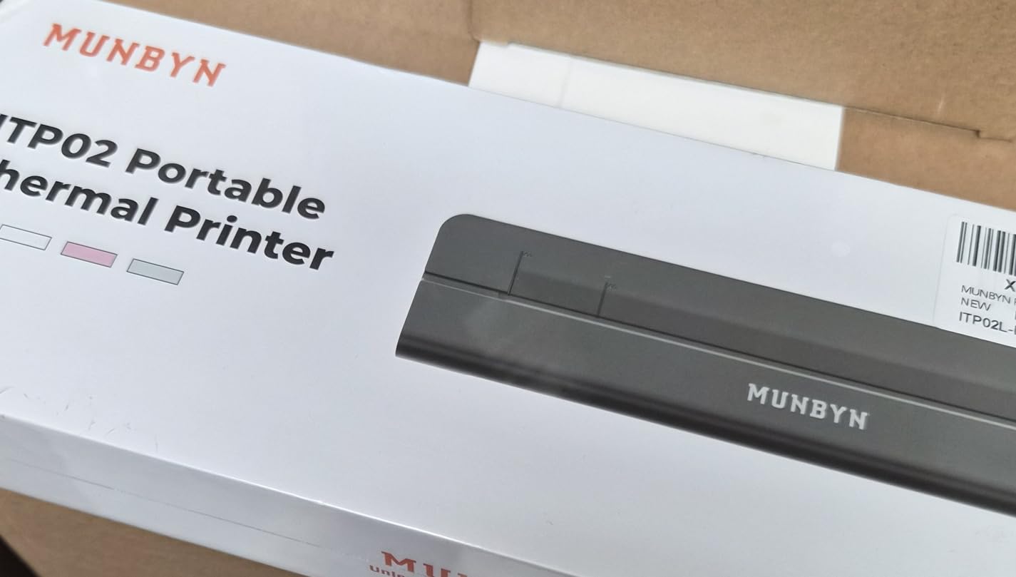 MUNBYN Portable Printer Wireless for Travel, Small Bluetooth Inkless Thermal Printer Support 8.5 x 11 US Letter & A4, Compatible with Laptop, macOS,Windows, Android & iOS for Car,Home Office & School customer photo 1
