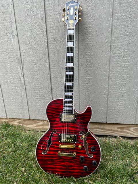 Grote LPF-001 Semi-Hollow Body Electric Guitar Coils Splitting with Gigbag (White) customer photo 1