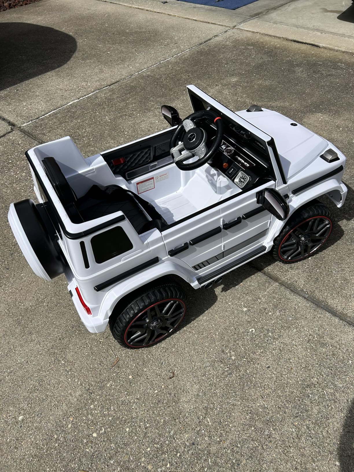 Mercedes-Benz Licensed G63 12V Kids Ride On Car, Ride on Toys with Parental Remote Control, Durable Material Body, Upgraded Motors, LED Lights & Music, Safe Electric Car for Toddlers, Black customer photo 2