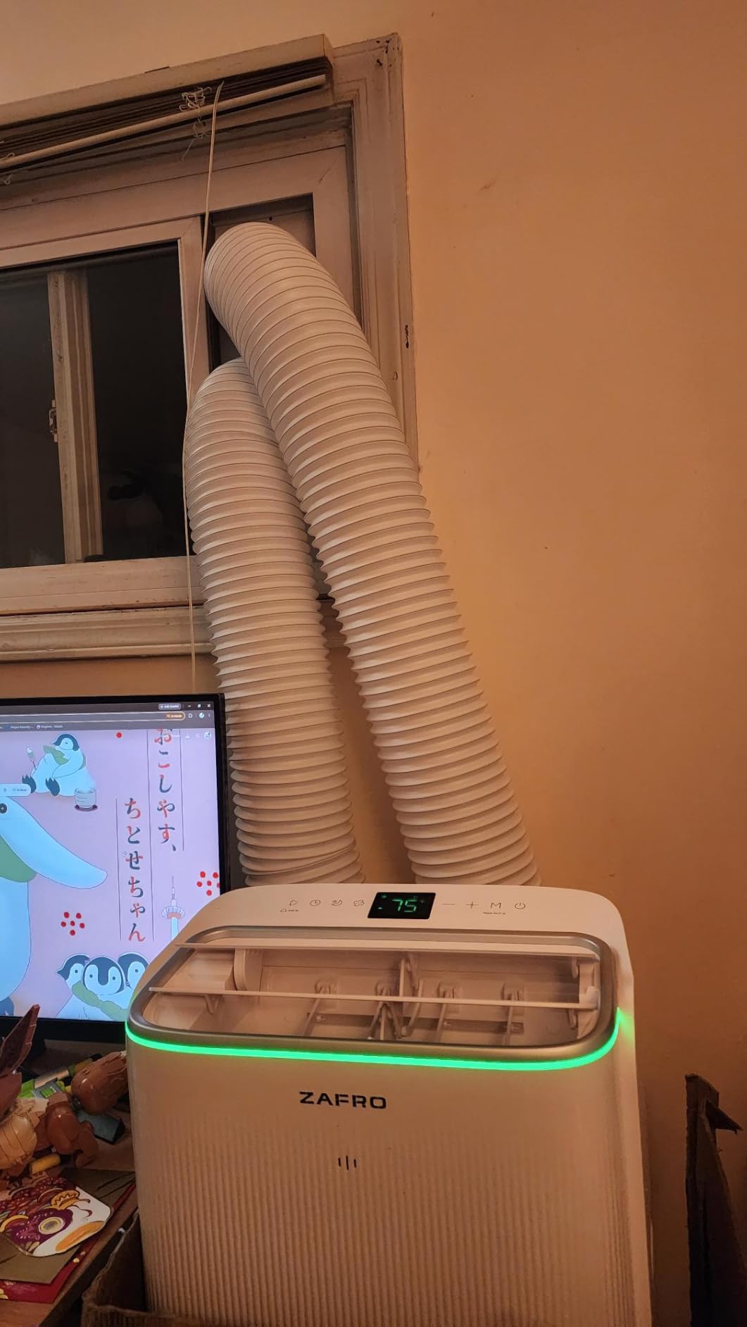 ZAFRO Smart Inverter Portable Air Conditioners, 12000 BTU (8000 BTU SACC) Dual Hose Portable AC Unit with Energy Saving/Ultra Quiet(42dB 2026)/Drainage-free Cool/APP/Remote for Multi-Scenario Use customer photo 2