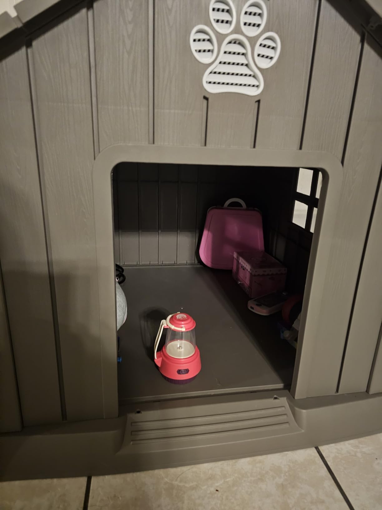 Bifanuo Large Dog House for Outdoor & Indoor, Waterproof Puppy Shelter with Air Vents & Elevated Floor, Easy Assemble Sturdy Dog Kennel for Large Dogs (Black, 36.2''Lx38''Wx38''H) customer photo 2