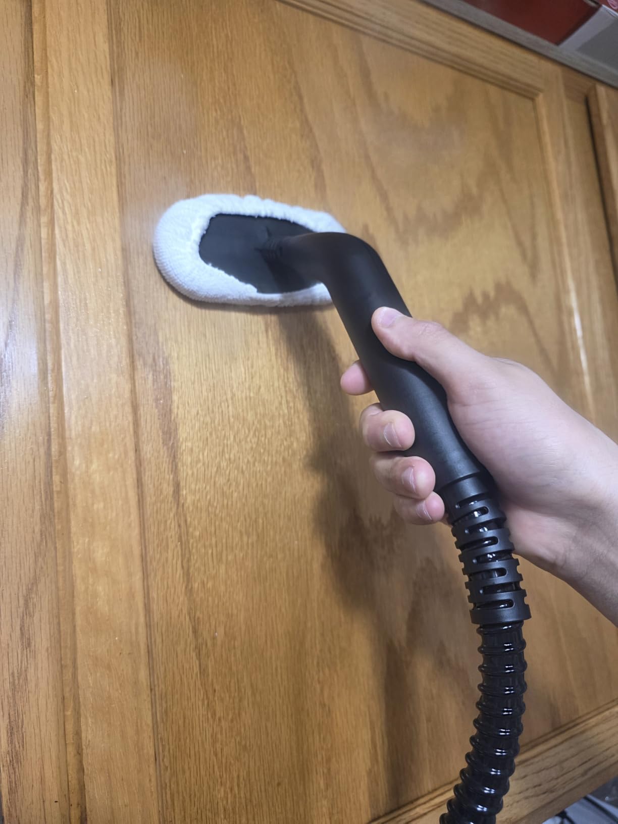 Handheld Steam Cleaner, Portable Steamer for Cleaning with 18PCS Accessories, 12s Fast Heating, Pressurized Steam Cleaner for Home, Kitchen, Bathroom, Car Detailing, Window, and Clothes, Green customer photo 2