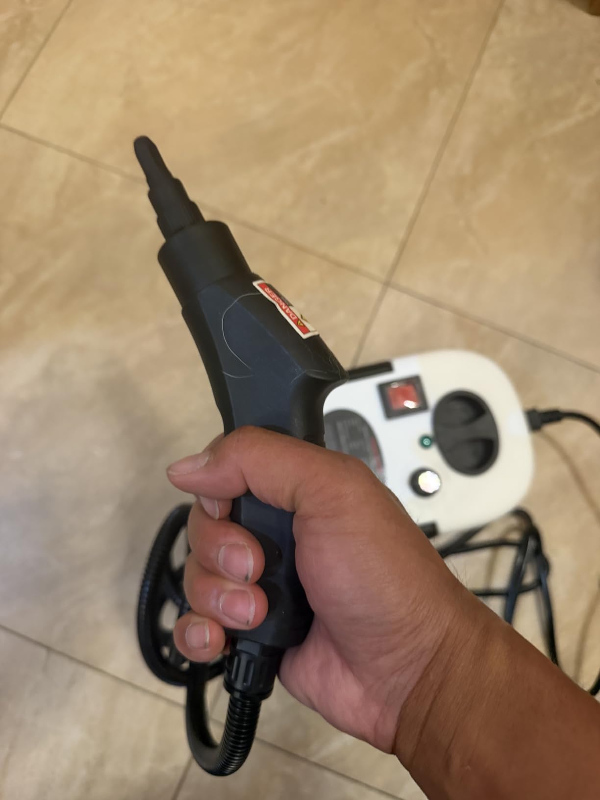 2500W Handheld Steam Cleaner for Home, 6-Level High Pressure Steam Gun, Steam Machine w/40.6oz Tank, Portable Car Steamer for Auto Detailing & Cleaning, Car, Floor, Furniture, Tile Grout, Wall customer photo 2