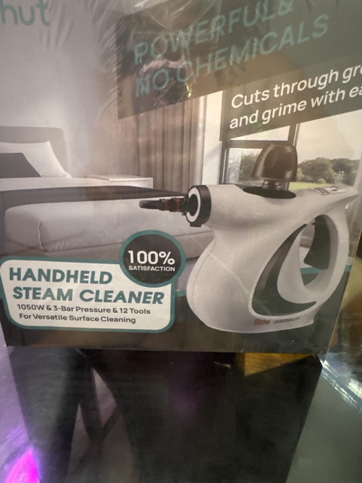 Pressurized Handheld Steam Cleaner for home with 12pcs Accessories & Safety Lock - Multi-Surface Natural Deep Steamer for Cleaning Car, Furniture, Floor, Upholstery, Tile, Grout, Windows(dark gray) customer photo 2